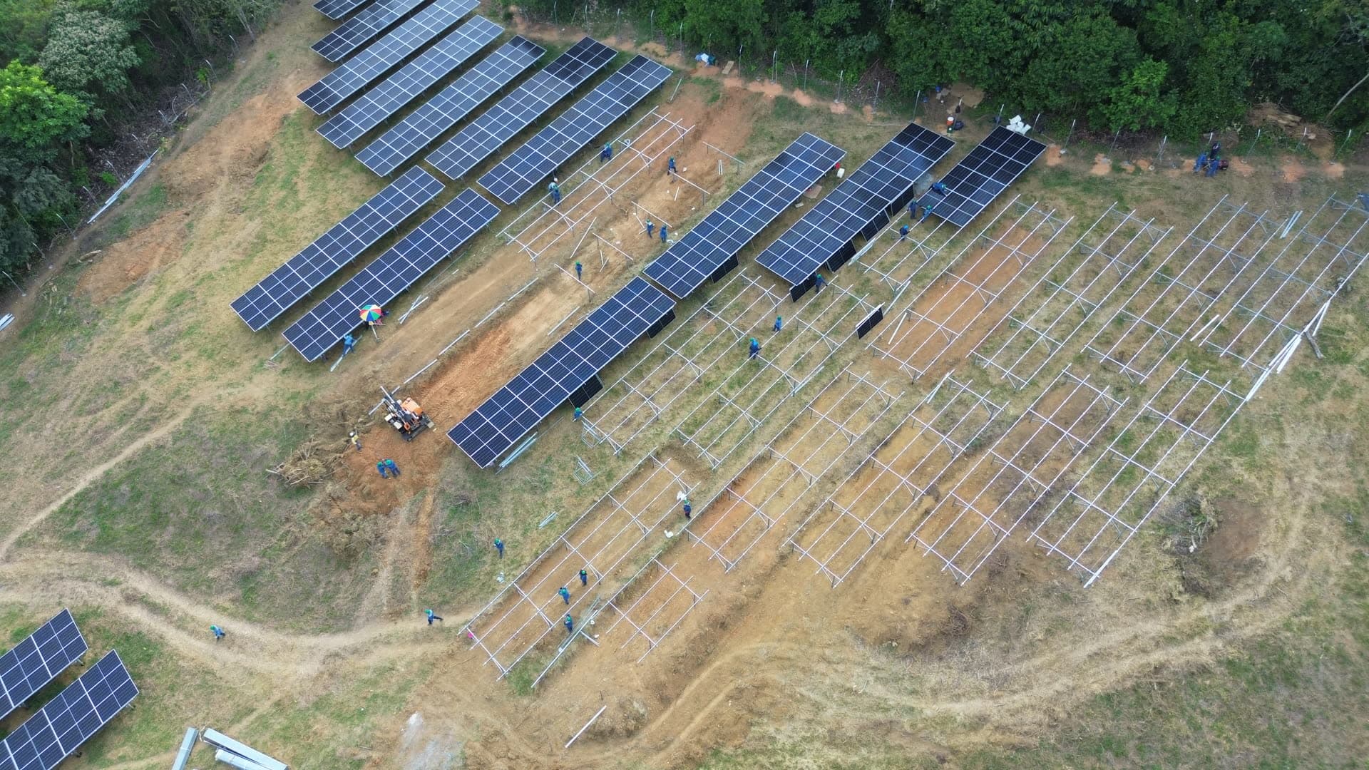 Vista aérea Polígono 1 — Granja Solar Caucasia (6 MW), Antioquia
